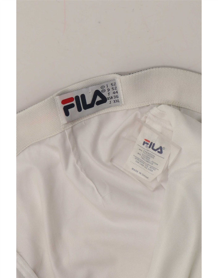 Мужские шорты чинос Fila IT 52 XL W38 белые с цветными блоками, полиэстер