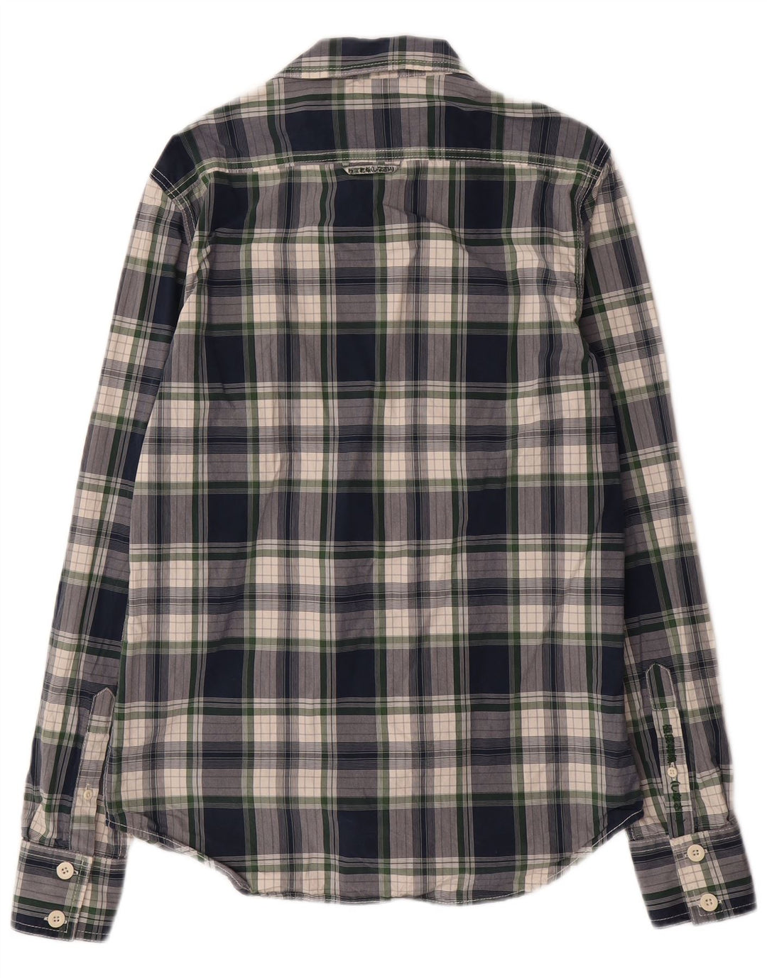 SUPERDRY Мужская рубашка большого размера, темно-синяя клетка, хлопок