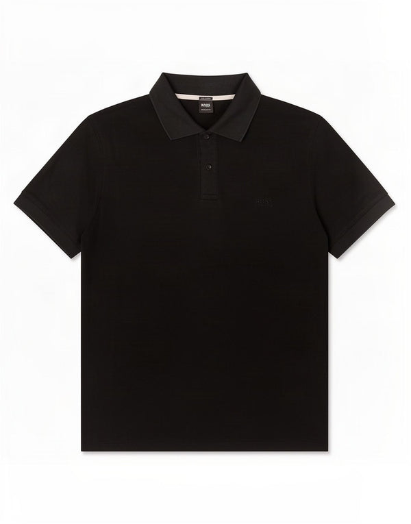 Мужская рубашка поло обычного кроя Hugo Boss 2XL, черный хлопок