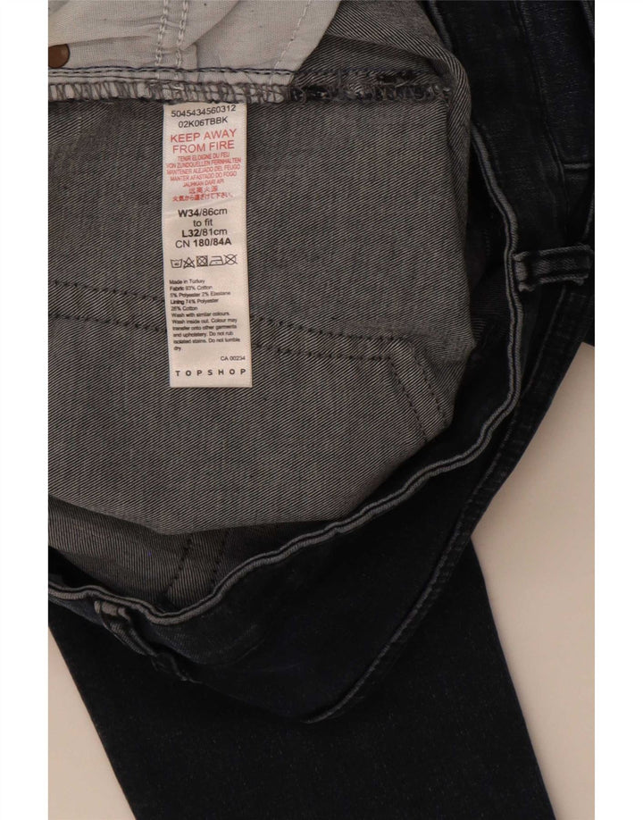 Женские джинсы скинни Topshop W34 L32 Темно-синий полиэстер