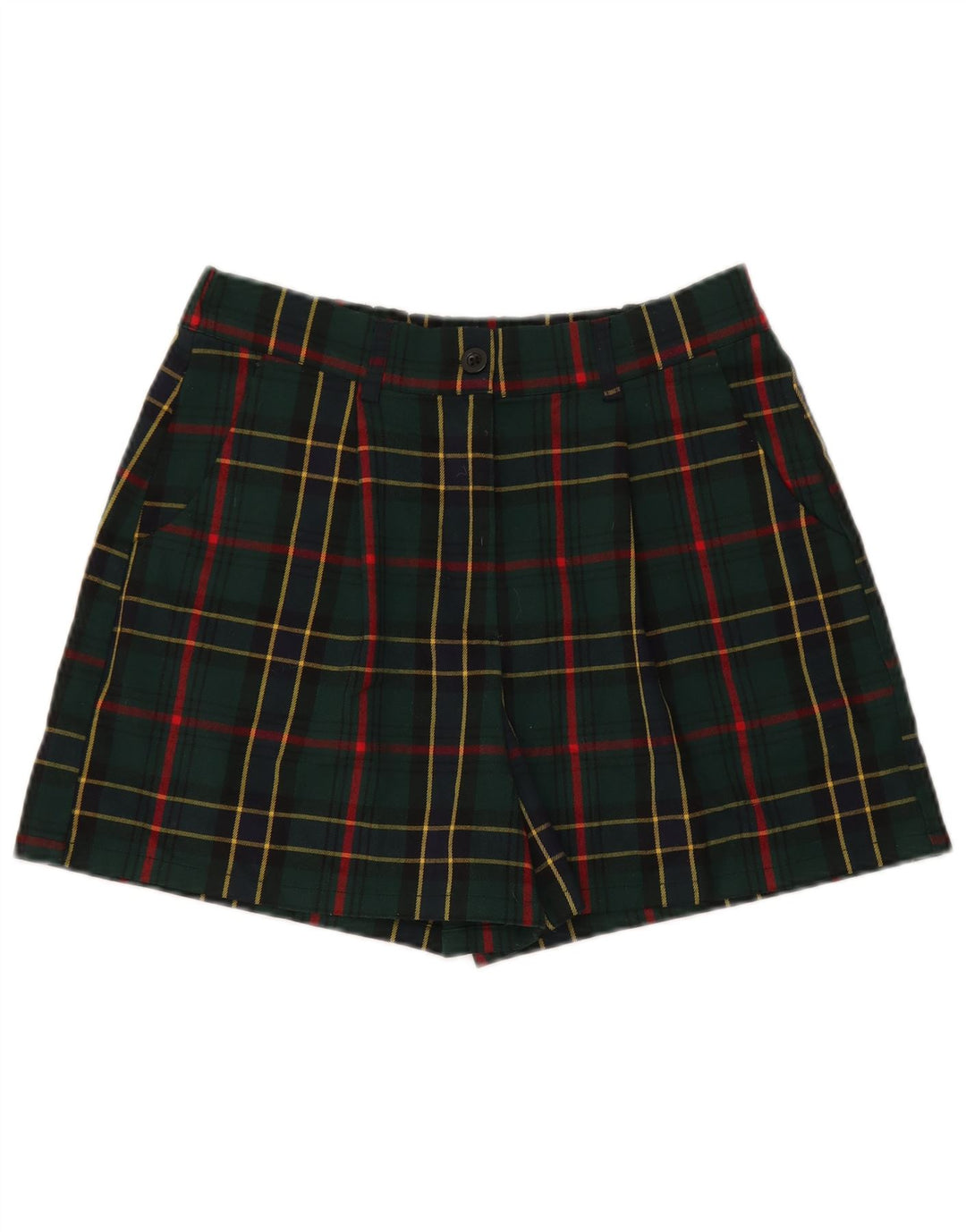 Женские шорты чинос Nice & Chic, большие размеры, полиэстер в зеленую клетку W32