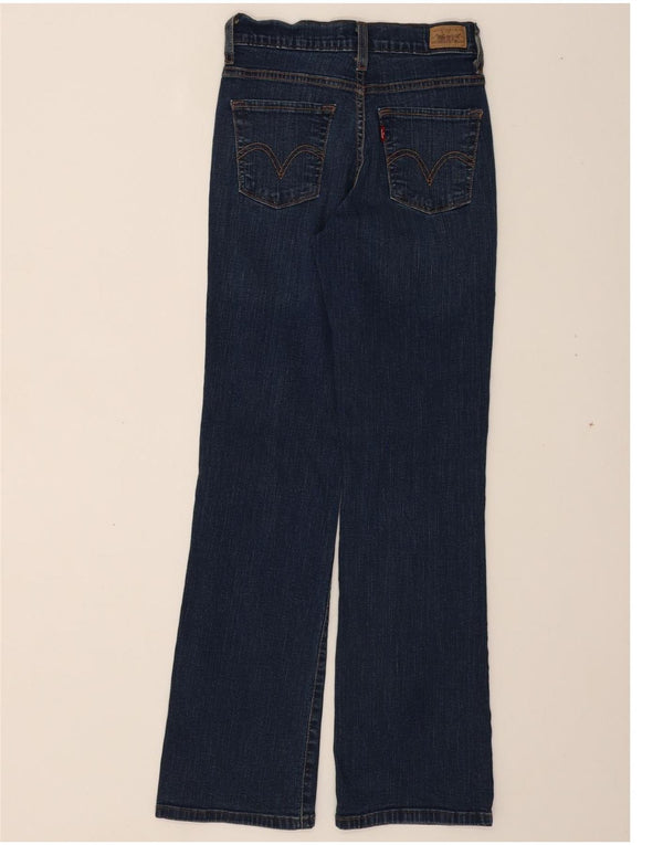 Женские идеально стройняющие джинсы LEVI'S Bootcut США 2 XS W24 L30 Синие хлопковые