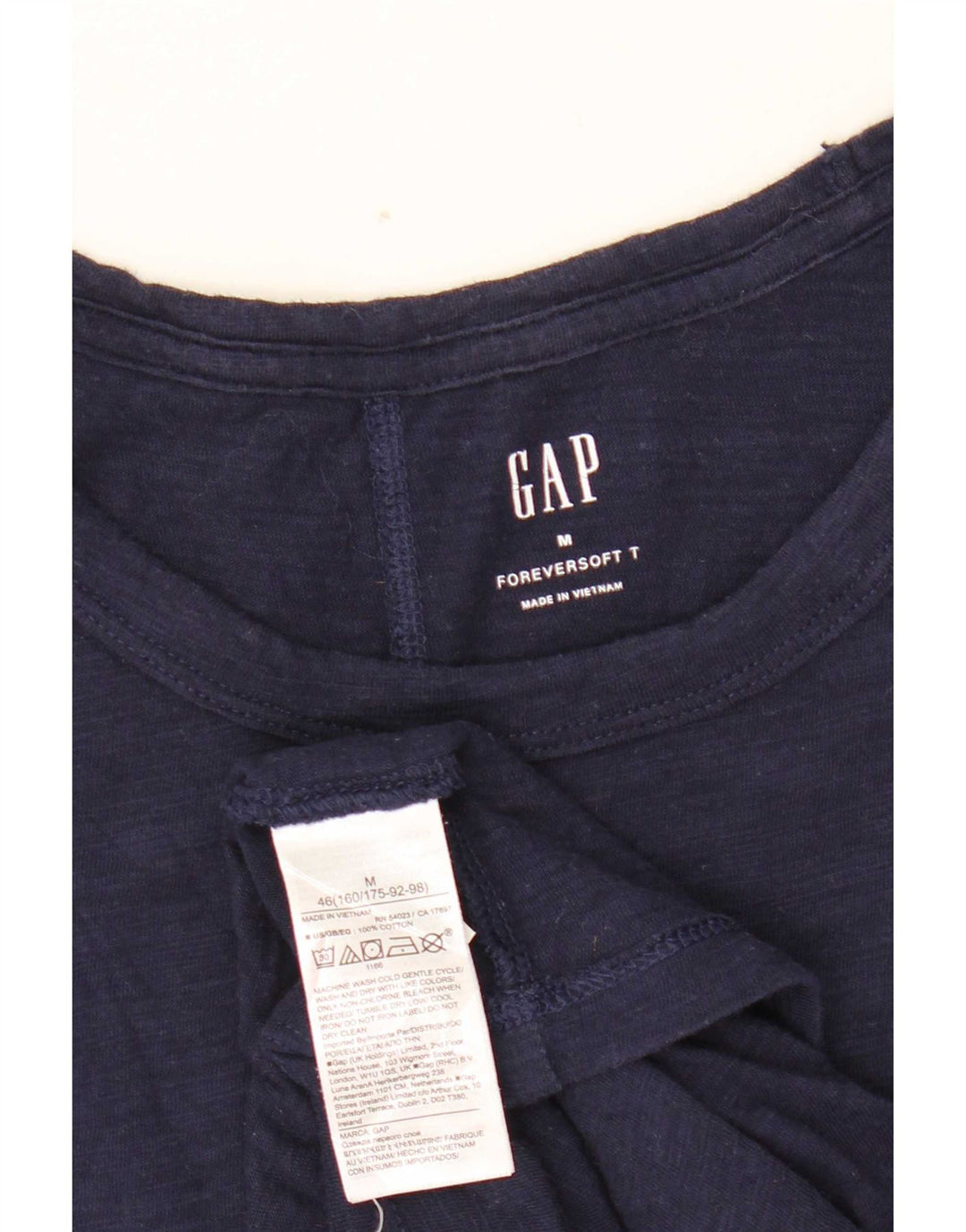 Женская футболка Gap Top UK 12, средний темно-синий хлопок