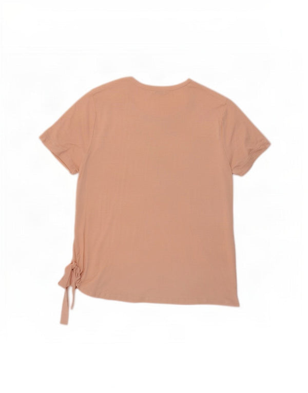 Женская футболка Benetton Top UK 16, большая розовая