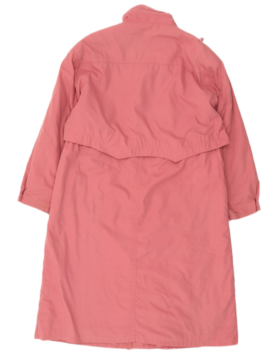 ВИНТАЖНЫЙ женский плащ оверсайз UK 16, большой розовый полиэстер