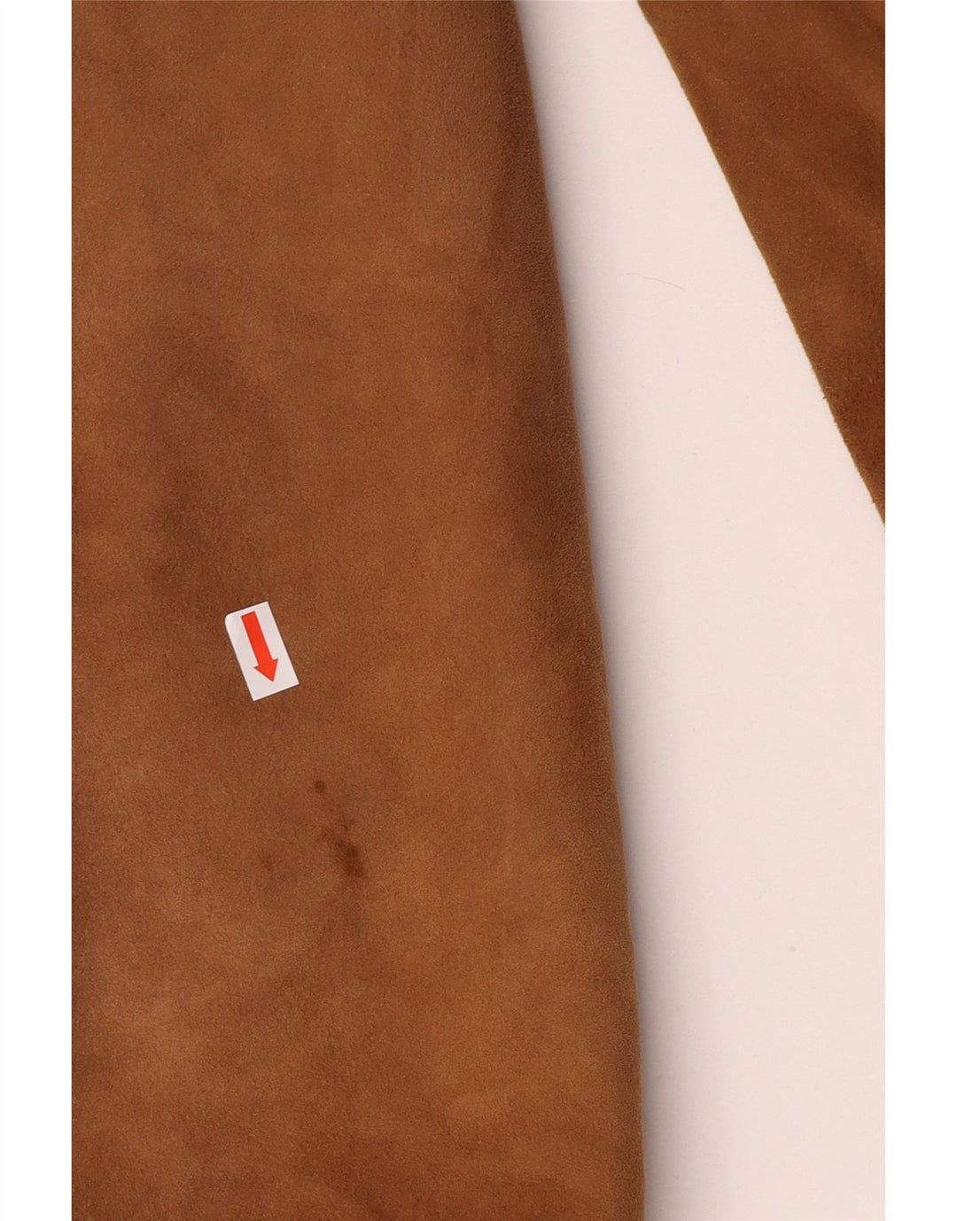 Винтажное мужское двубортное пальто из овчины UK 36 маленькое коричневое кожаное