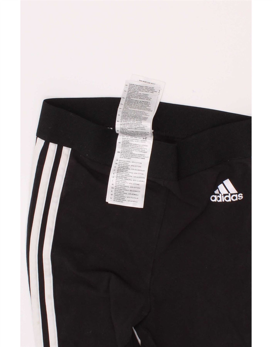 Леггинсы Adidas для девочек 2-3 лет, черные, хлопковые