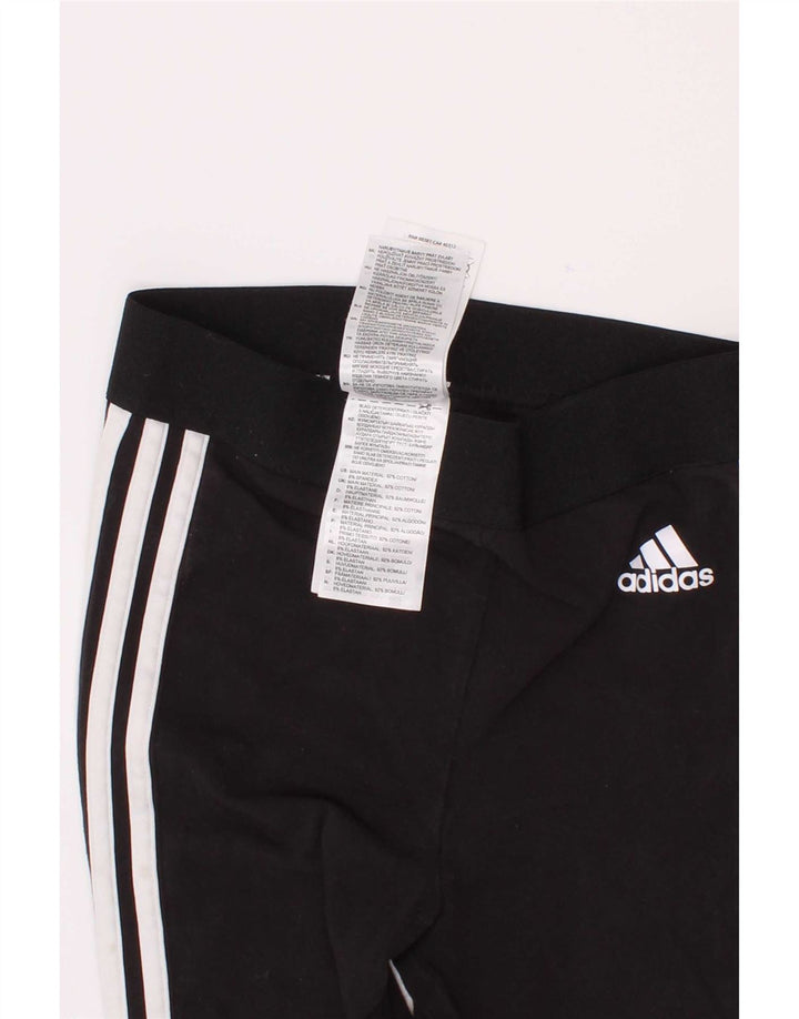 Леггинсы Adidas для девочек 2-3 лет, черные, хлопковые