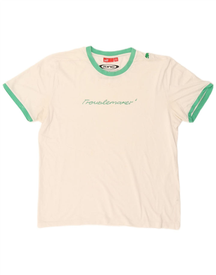 Мужская футболка с рисунком Puma, большая белая