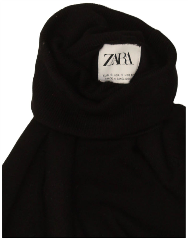 Женский джемпер с высоким воротником Zara UK 10, маленький черный