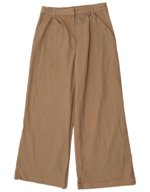 Женские брюки-чиносы Massimo Dutti с высокой талией EU 42, большие W32 L32, бежевые