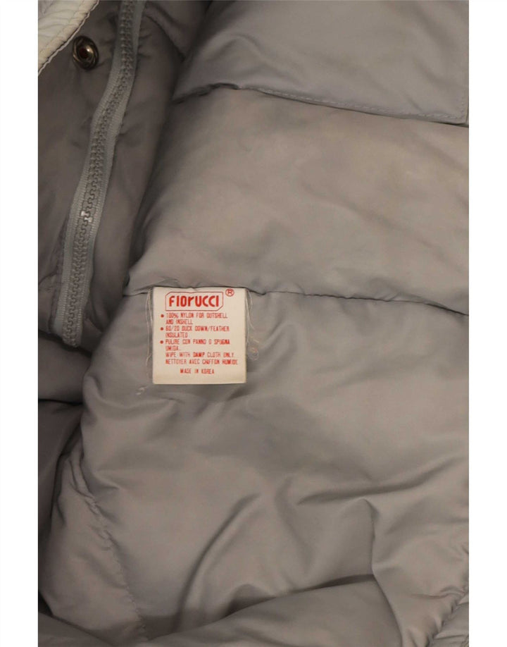 Мужская утепленная куртка Fiorucci UK 38, средний серый цвет, нейлон с цветными блоками