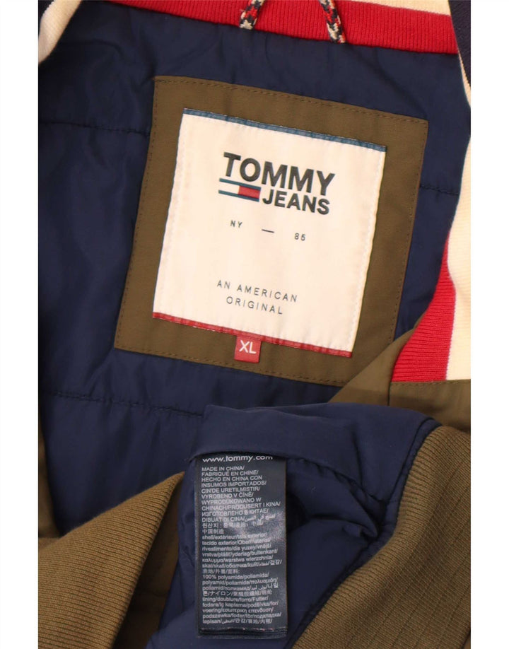 Мужская куртка-бомбер Tommy Hilfiger UK 42 XL Хаки Полиамид