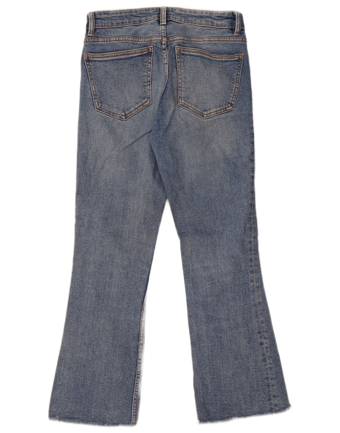 Женские расклешенные джинсы Zara EU 38, маленькие W28 L25, синие, хлопок