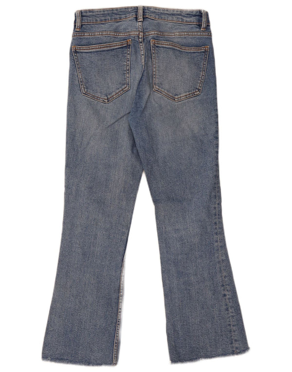 Женские расклешенные джинсы Zara EU 38, маленькие W28 L25, синие, хлопок