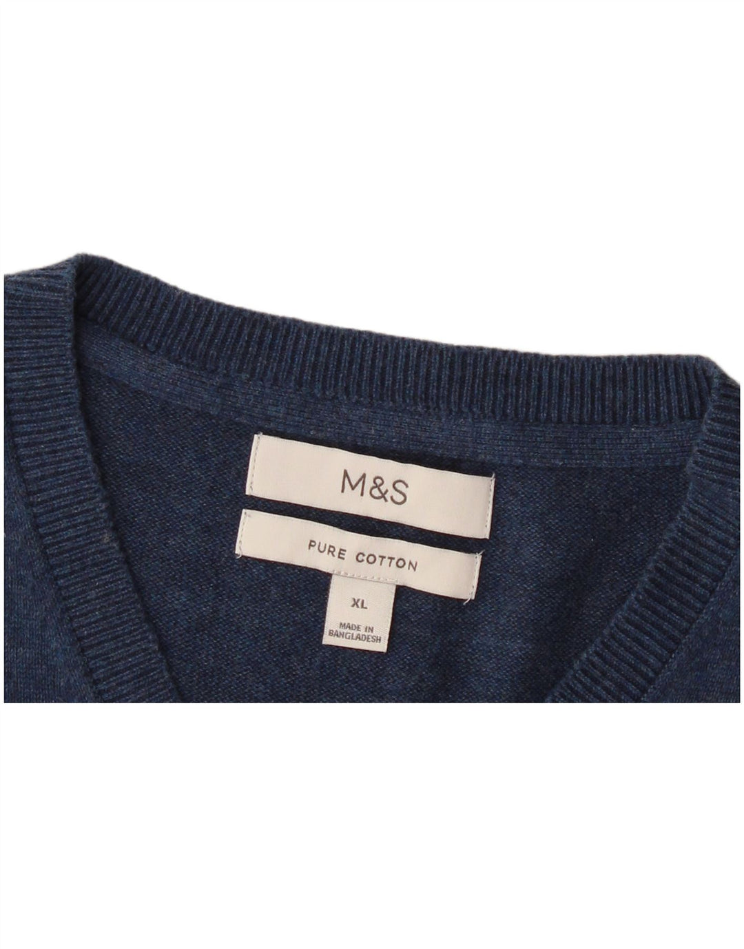 Мужская майка Marks & Spencer, темно-синяя хлопковая майка XL