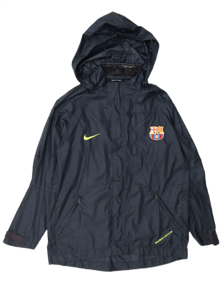 Дождевик с капюшоном Nike для мальчиков Barcelona 13–14 лет XL, темно-синий, полиэстер