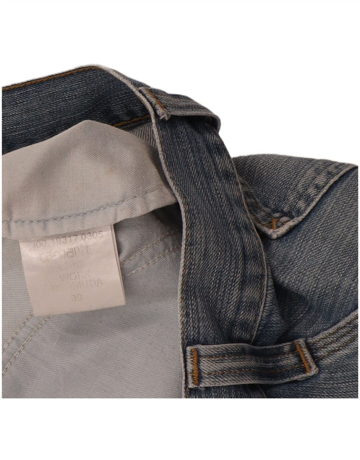 CARHARTT Мужские джинсовые шорты-бермуды W30, средний синий хлопок