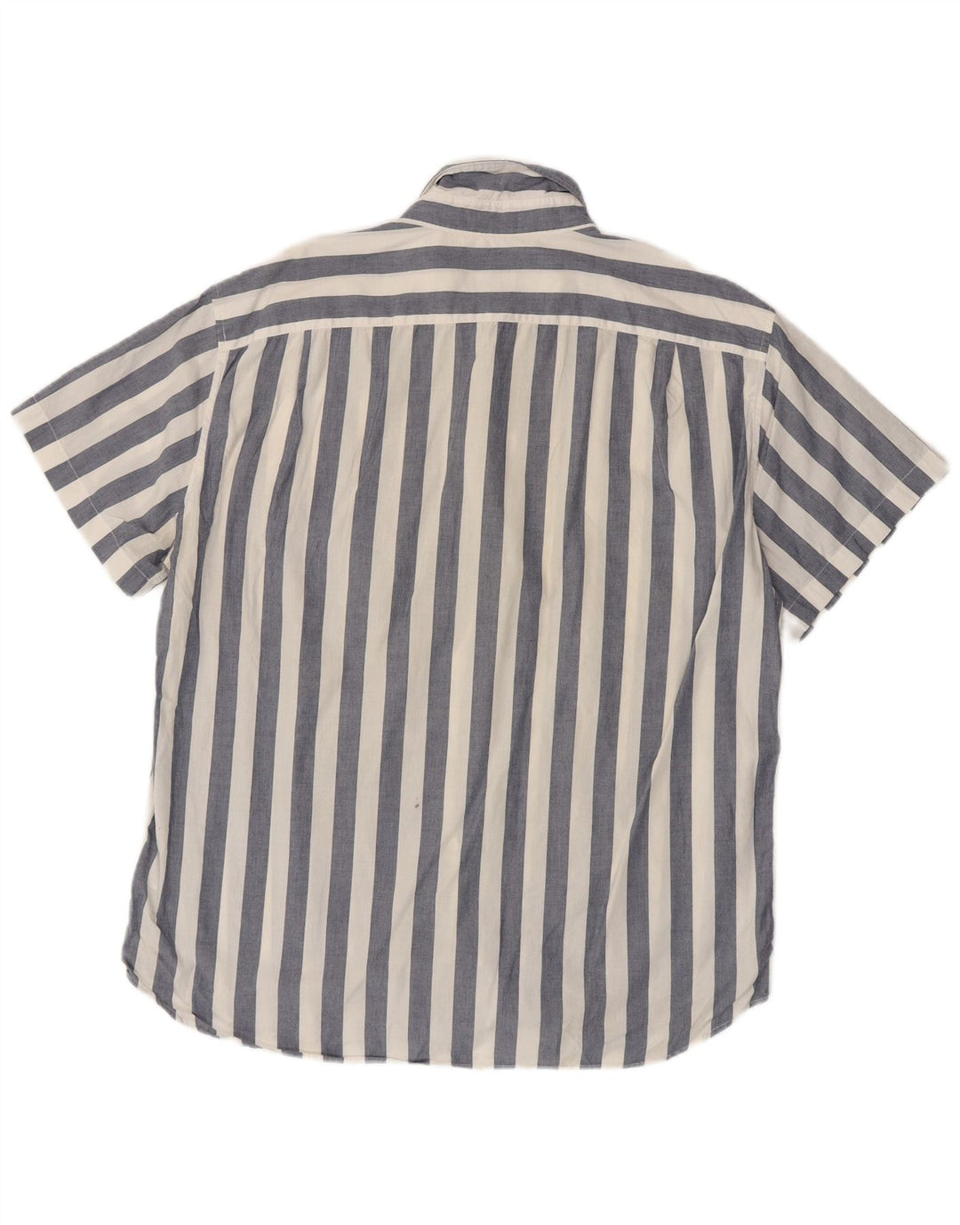 Мужская тонкая рубашка J. CREW с коротким рукавом XL, хлопковая синяя полоска