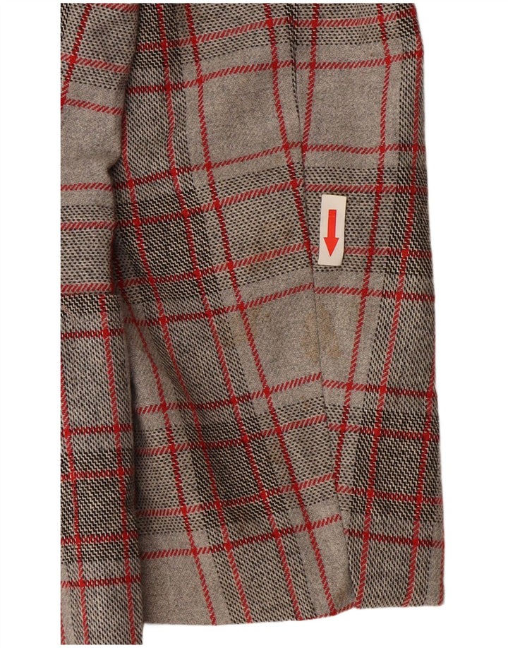 Винтажный мужской пиджак на двух пуговицах IT 52 XL, серый в клетку