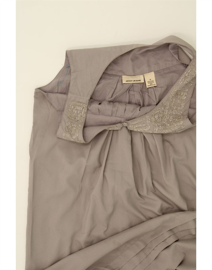 DKNY Womens Sleeveless Shift Dress UK 14 Medium Grey Polyester Vintage Dkny and Second-Hand Dkny from Messina Hembry 