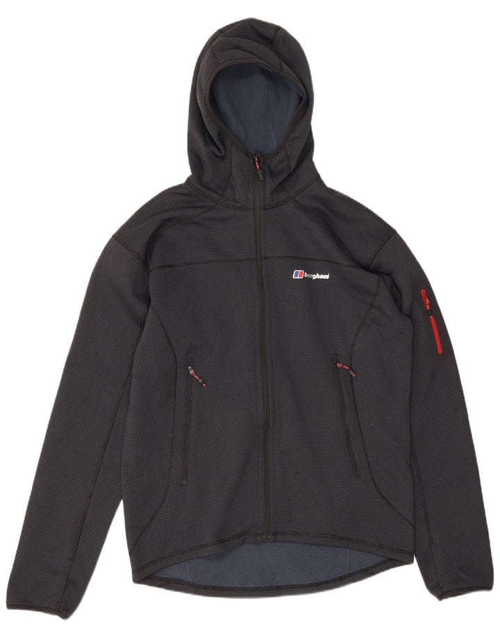 Berghaus Мужской свитер с капюшоном на молнии, большой темно-синий пятнистый полиэстер
