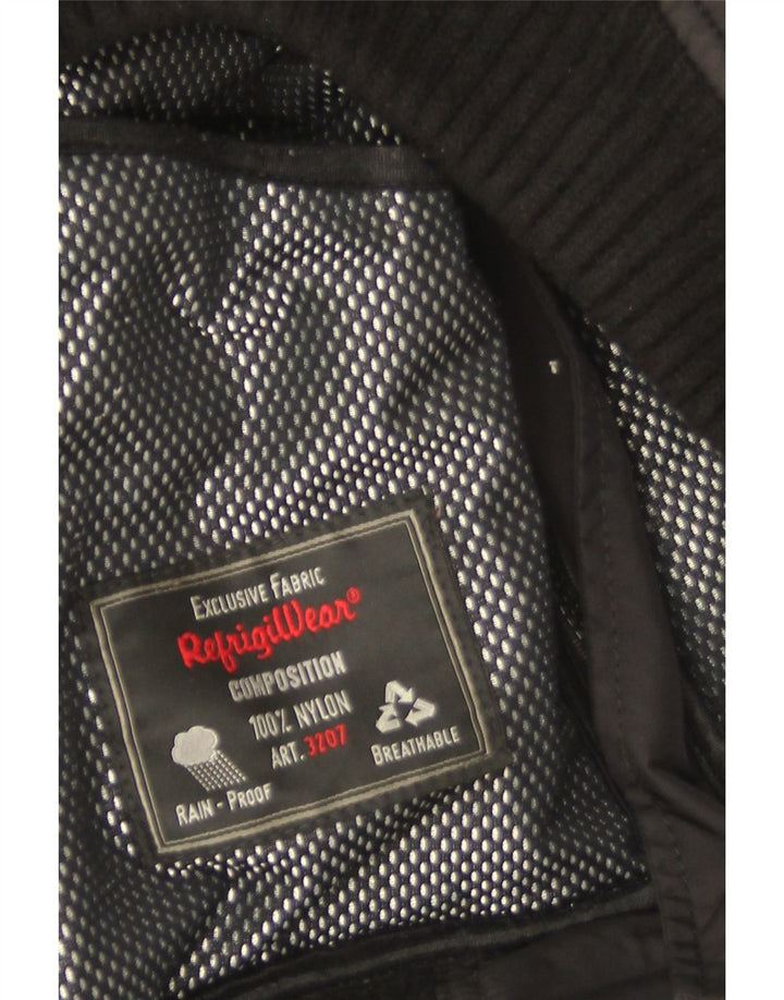 Мужская дождевик с капюшоном Refrigiwear UK 38, средний черный нейлон