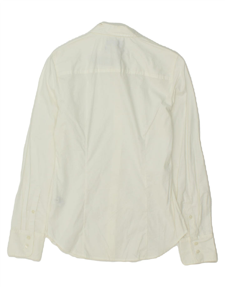 J. CREW Womens 365 Slim Shirt US 4 Small White Cotton Vintage J. Crew and Second-Hand J. Crew from Messina Hembry 