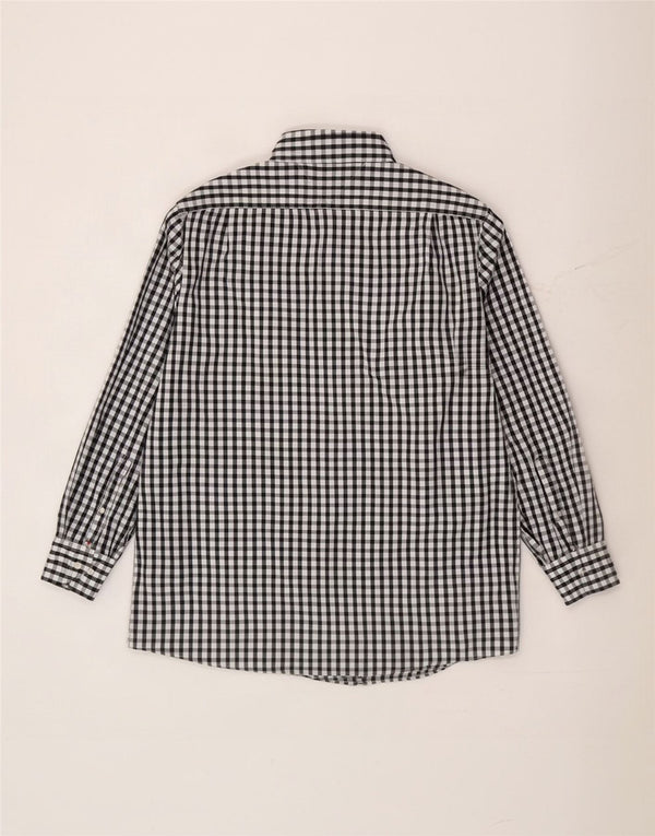 Мужская рубашка Tommy Hilfiger, размер 17 1/2 XL, черный хлопок в мелкую клетку