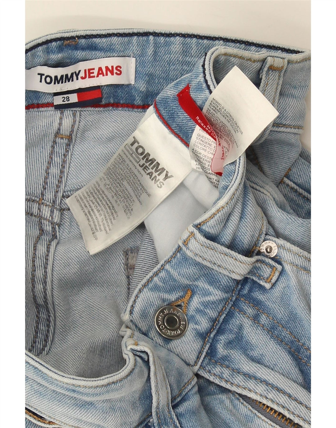 TOMMY HILFIGER Женские джинсовые шорты W28, средний синий, хлопок