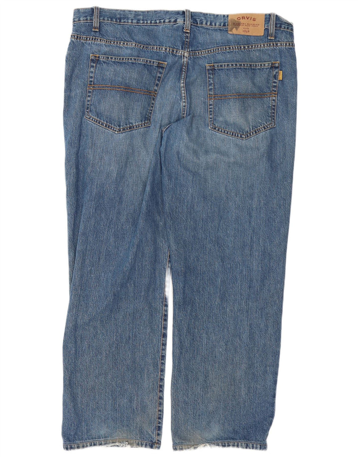 Мужские прямые джинсы Orvis W44 L30, синий хлопок