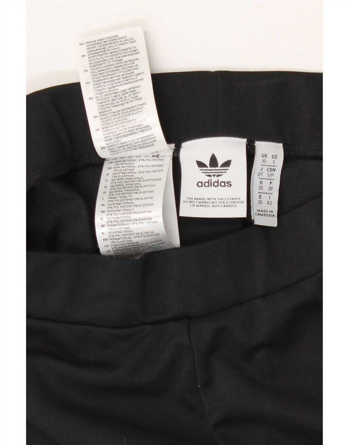 Женские леггинсы Adidas UK 10, маленькие черные из полиэстера