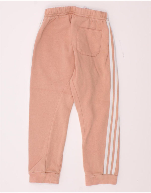 Спортивный костюм Adidas для девочек, брюки для бега, 3–4 года, розовый хлопок