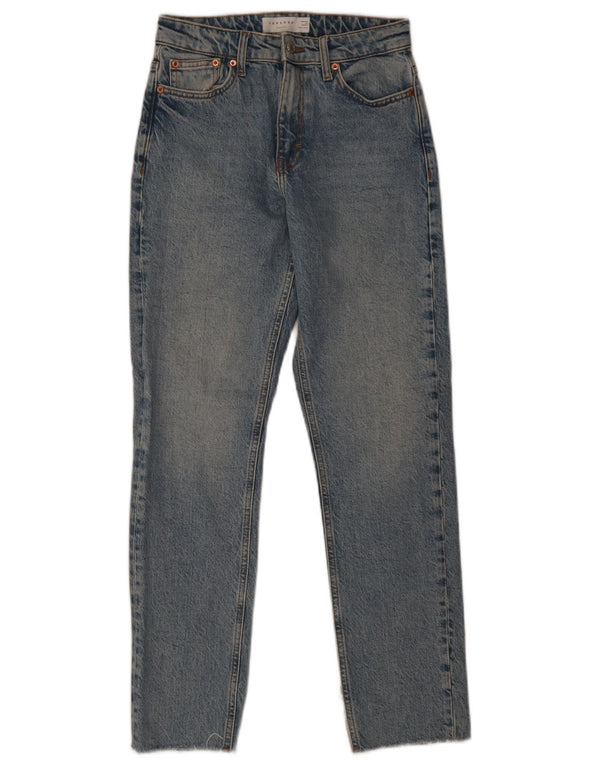 Женские прямые джинсы Topshop UK 6 XS W25 L25 синие, хлопок
