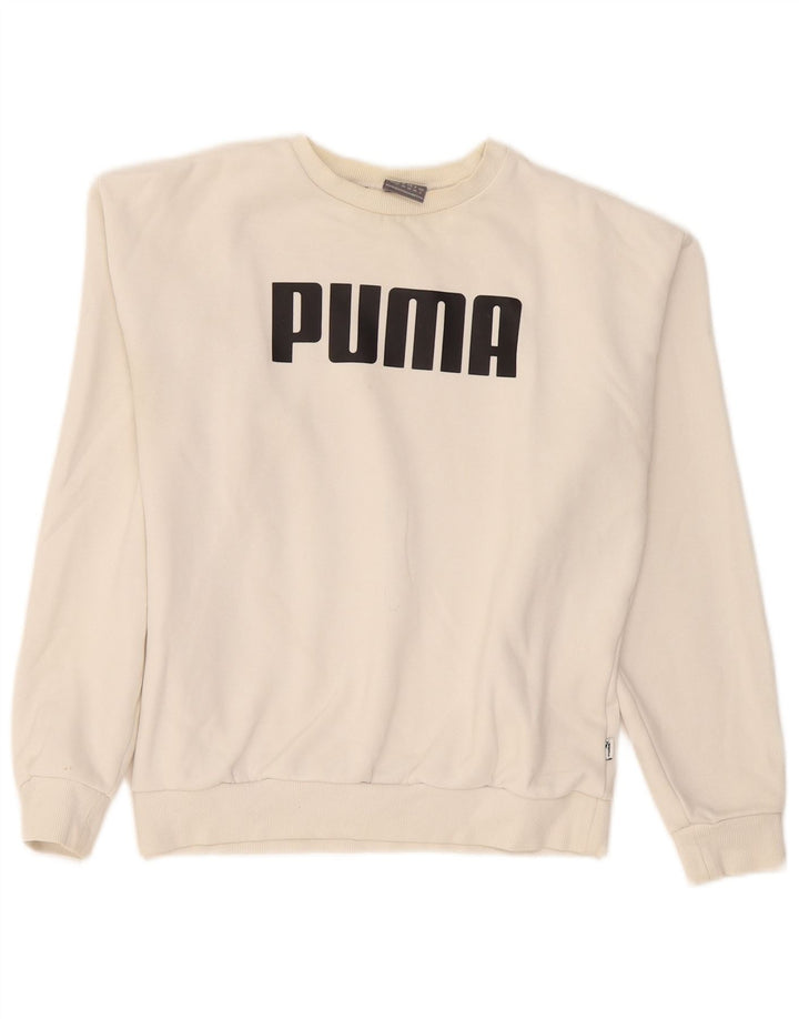 Женский джемпер большого размера с рисунком Puma UK 8, маленький белый хлопок