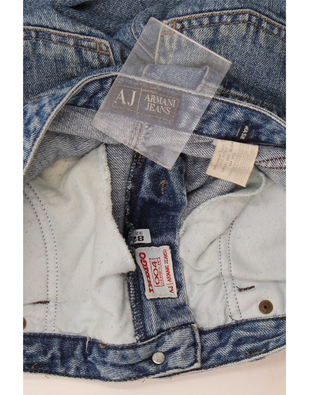Женские прямые джинсы Armani W28 L28 синие, хлопок
