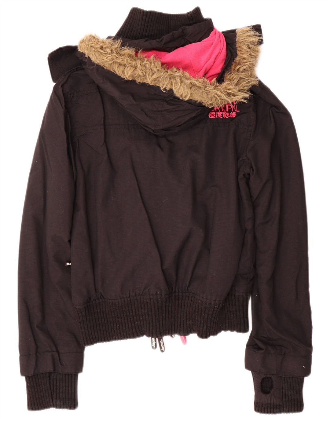 Женская ветровка с капюшоном Superdry The Windbomber UK 14, средний черный