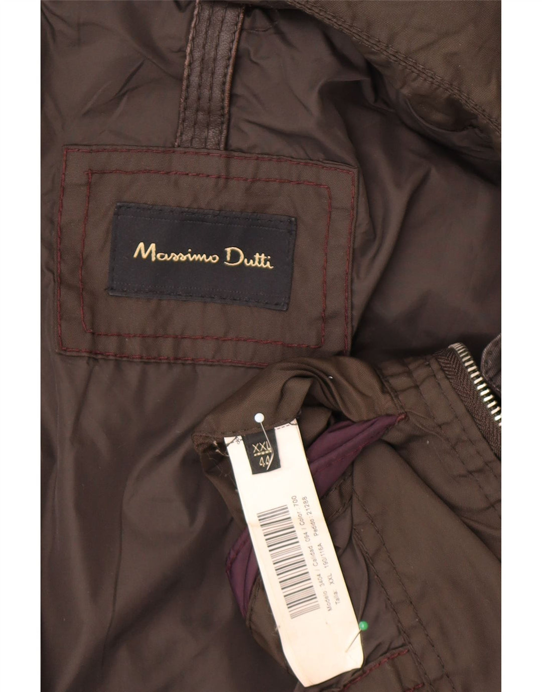 Мужская куртка Massimo Dutti UK 44 2XL Коричневый нейлон