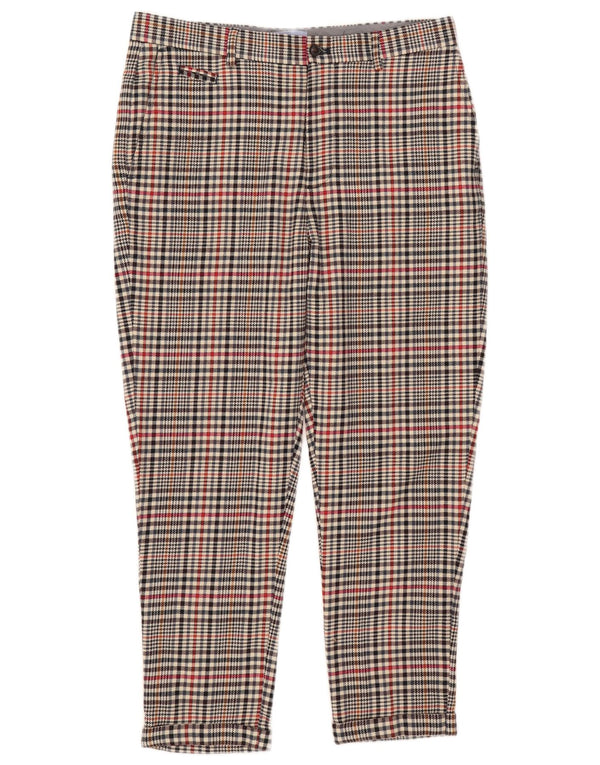 Мужские укороченные брюки Zara EU 40 Medium W31 L25, полиэстер в бежевую клетку