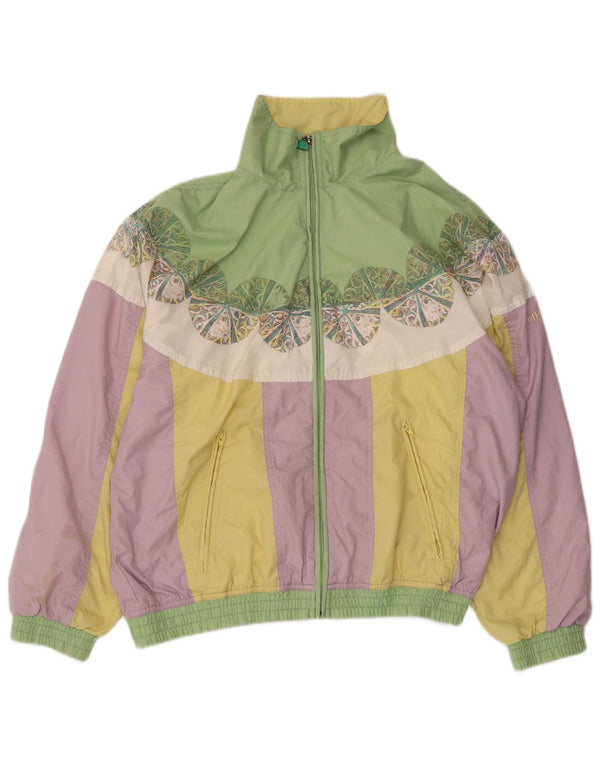 ELLESSE Женский бомбер оверсайз UK 18 XL Разноцветный цветной блок