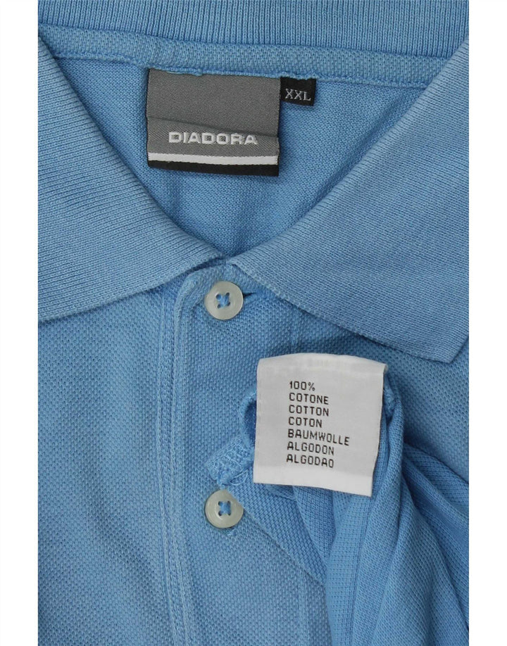 Мужская рубашка-поло Diadora 2XL, синяя, хлопок