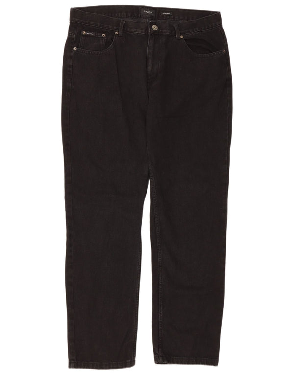 Мужские прямые джинсы прямого кроя Pierre Cardin W38 L31, черный хлопок