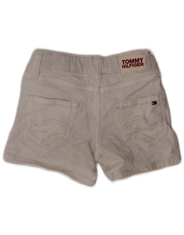 TOMMY HILFIGER Джинсовые шорты для девочек 4–5 лет W20, белый хлопок