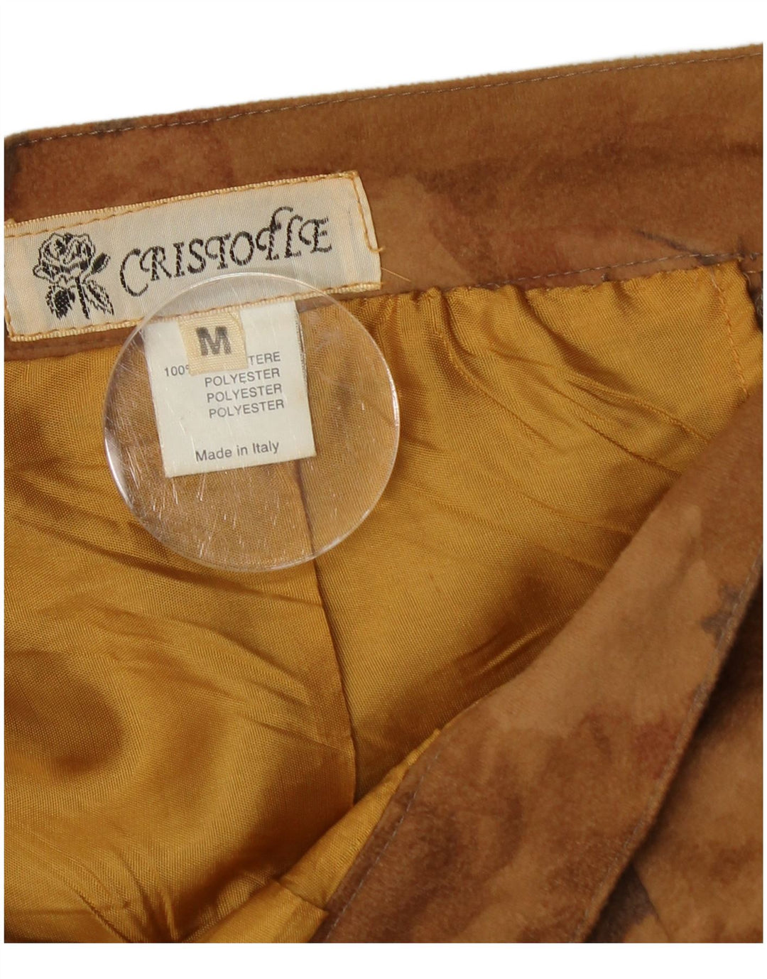 VINTAGE Womens Abstract Pattern Straight Skirt Medium W30  Brown Polyester