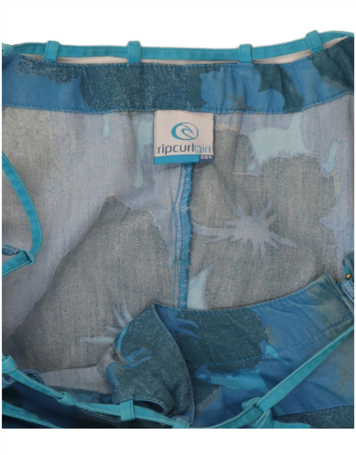 Женское платье с бретелькой Rip Curl EU 38, хлопок среднего синего цвета с цветочным принтом