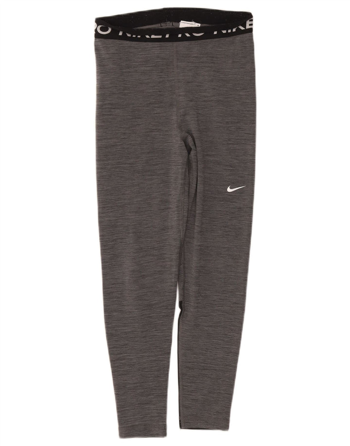 Женские леггинсы с рисунком Nike Dri Fit UK 10, маленький серый полиэстер с крапинками