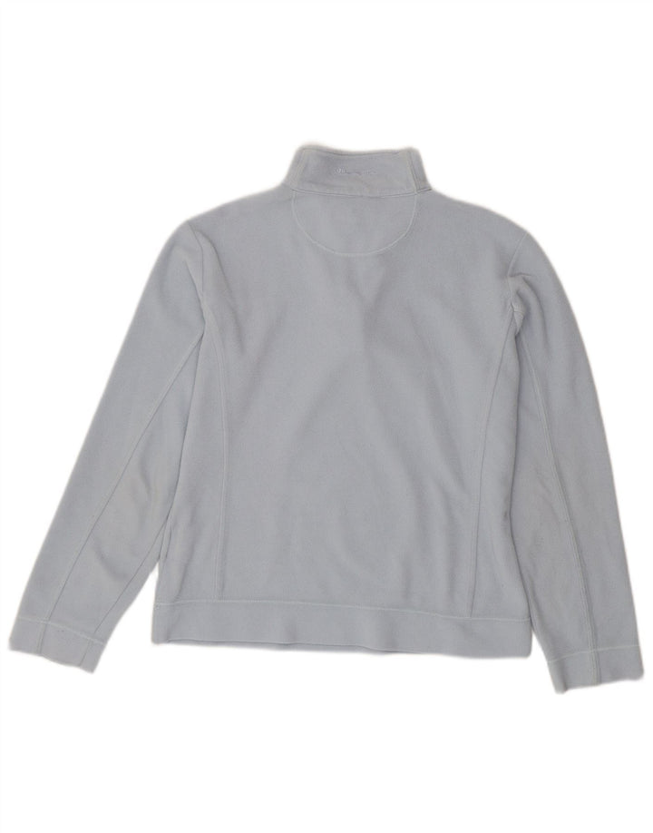 CHAMPION Womens Zip Neck Fleece Jumper UK 16 Large Blue Polyester Vintage Champion and Second-Hand Champion from Messina Hembry 