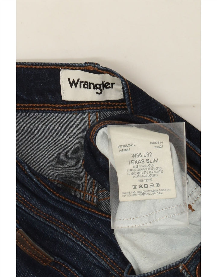 Мужские джинсы Wrangler Texas Slim W36 L29, темно-синий, хлопок