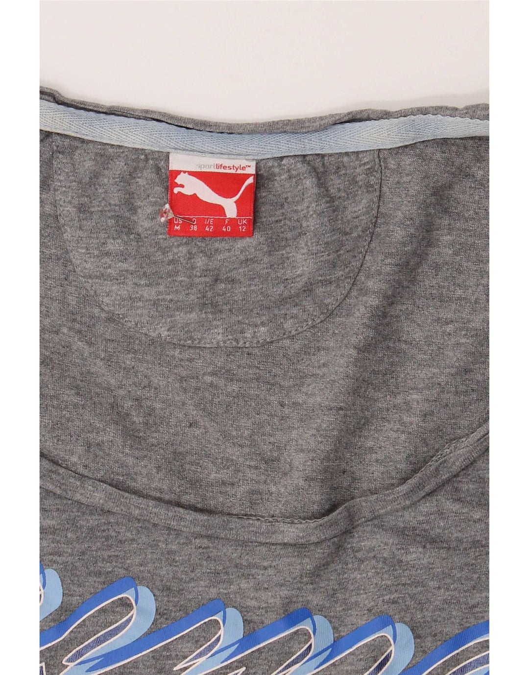 Женская футболка с рисунком Puma Top UK 12, средний серый