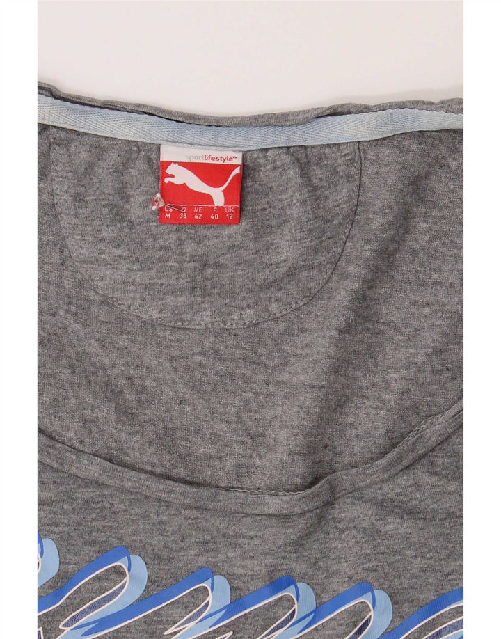 Женская футболка с рисунком Puma Top UK 12, средний серый